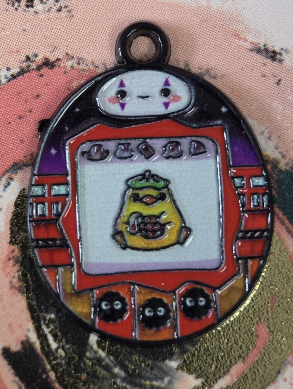 Cute Enamel Clip Charm in Red, Purple and Yellow for Arm & Wristbands